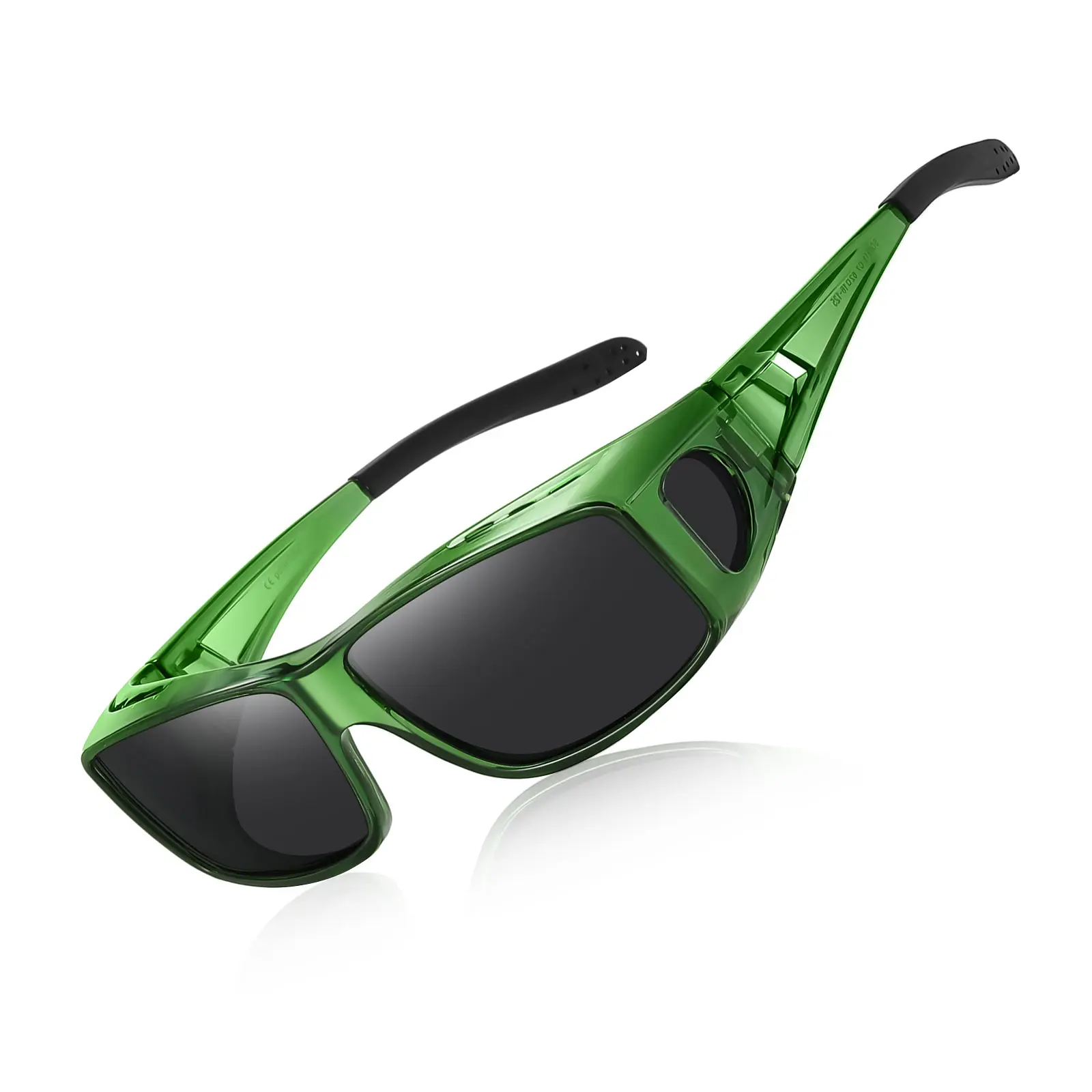 SummerVibes LNNCCD Fit Over Glasses Polarized Sunglasses for Women & Men UV400 Protection TR90 Frame TAC Lens Prescription Compatible Sun Glasses Green Frame cover