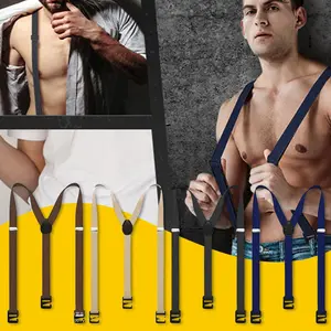 [Hidden Suspenders for Men Undergarment] 4pcs Hidden Suspenders for Men Hidden Suspenders Adjustable Under Clothing Undergarment Suspenders