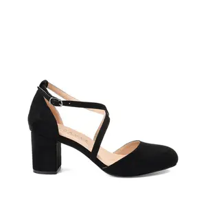 FOSTER D'ORSAY PUMP HEELS IN FAUX SUEDE - Black