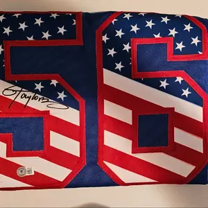 Lawrence Taylor Patriotic XL signed jersey!