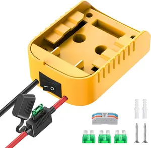 Power Wheels Adapter for  20V  Adapter Power Wheels  Conversion Kit with , Fuse & Wire Terminals, 12AWG Wire, Power Connector for DIY Ride On , RC  Toys and Robotics