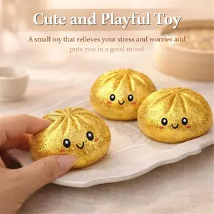 [2 Pcs Set]Giant Glitter Dumpling Mega Rainbow Dumplings Cute Anxiety Relief Fidget Toy Soft Squeeze Decompression Dough for Adults with Steamer Box