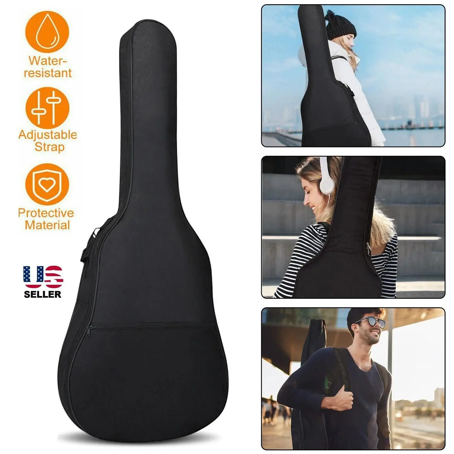 41" Polyester Classical Acoustic Guitar Case, Waterproof Heavy-Duty Soft Backpack Gig Bag for Classical Guitars, Classical Guitar