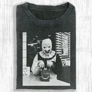 Art The Clown Terrifier Graphic Unisex T-shirt, Vintage Y2k Streetwear Grunge Aesthetic, Viral Tee, Halloween Horror Movie Shirt, Funny Meme Tee, Gift
