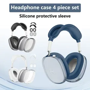 Silicone Case Cover for AirPods Max Headphones, Ear Pad Case Cover/Ear Cups Cover/Headband Cover for AirPod Max (USB-C/Lightning)(2024/2020),Accessories Silicone Protector for Apple AirPods Max Headset