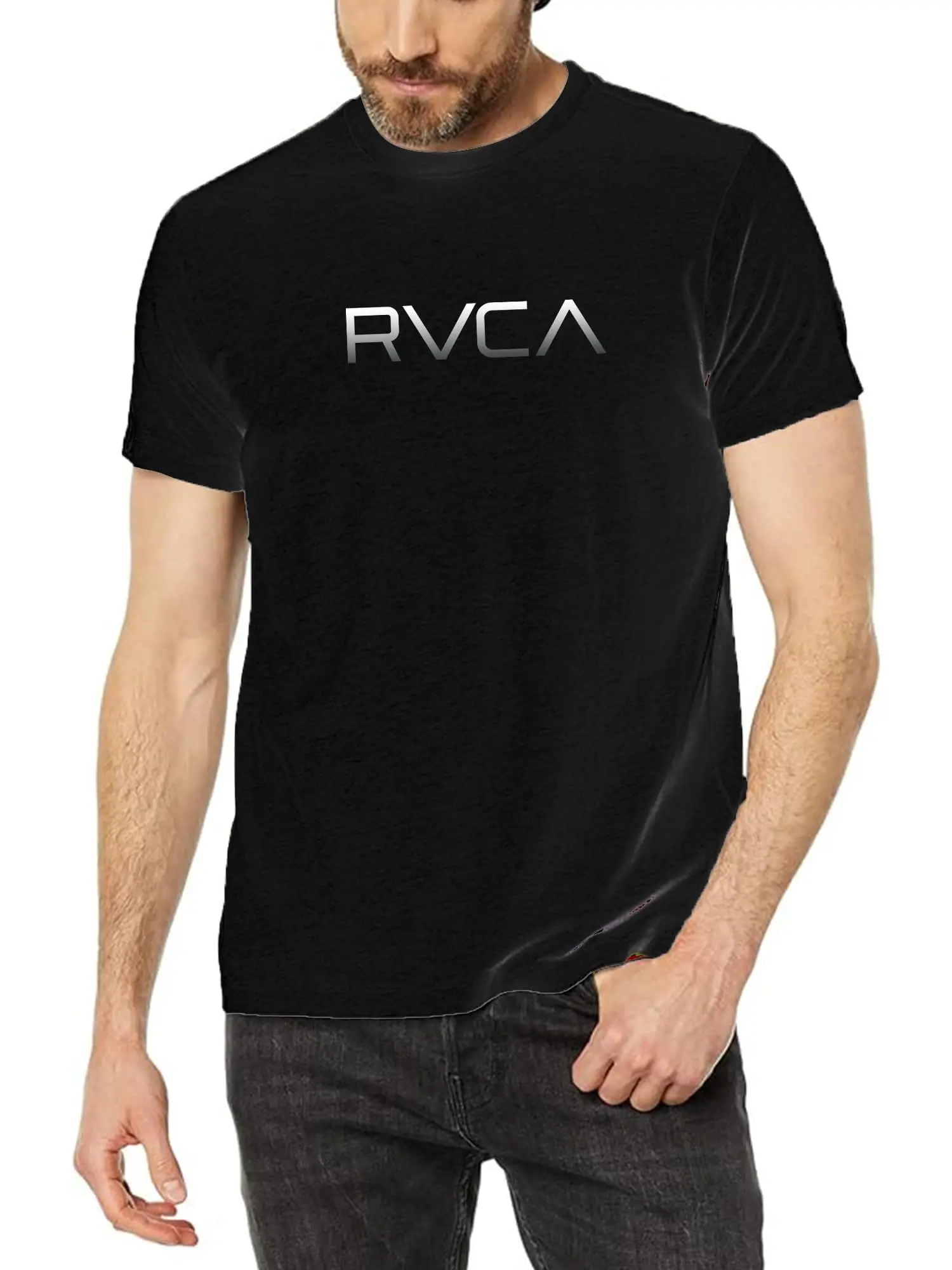 RVCA Mens Short Sleeve Lightweight Lounge Crew Tee Loungewear Crew Neck
