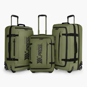 3 Piece Softside Luggage Set, Expandable Suitcases with Wheels, Heavy-Duty Waterproof Travel Bags, 20/26/30 in