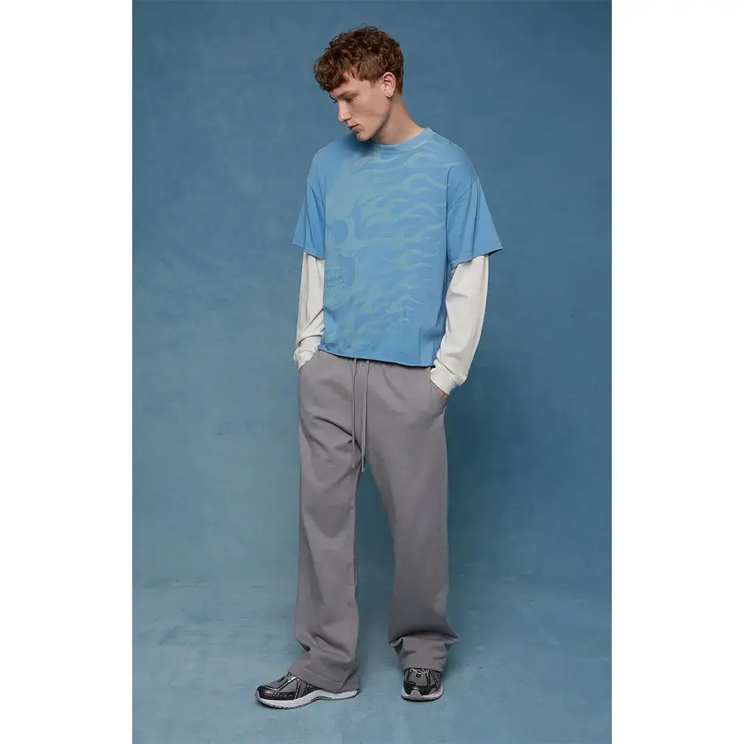 Pacsun Men's Light Gray Fleece Extreme Baggy Sweatpants Pacsun Men's Light Gray Fleece Extreme Baggy Sweatpants