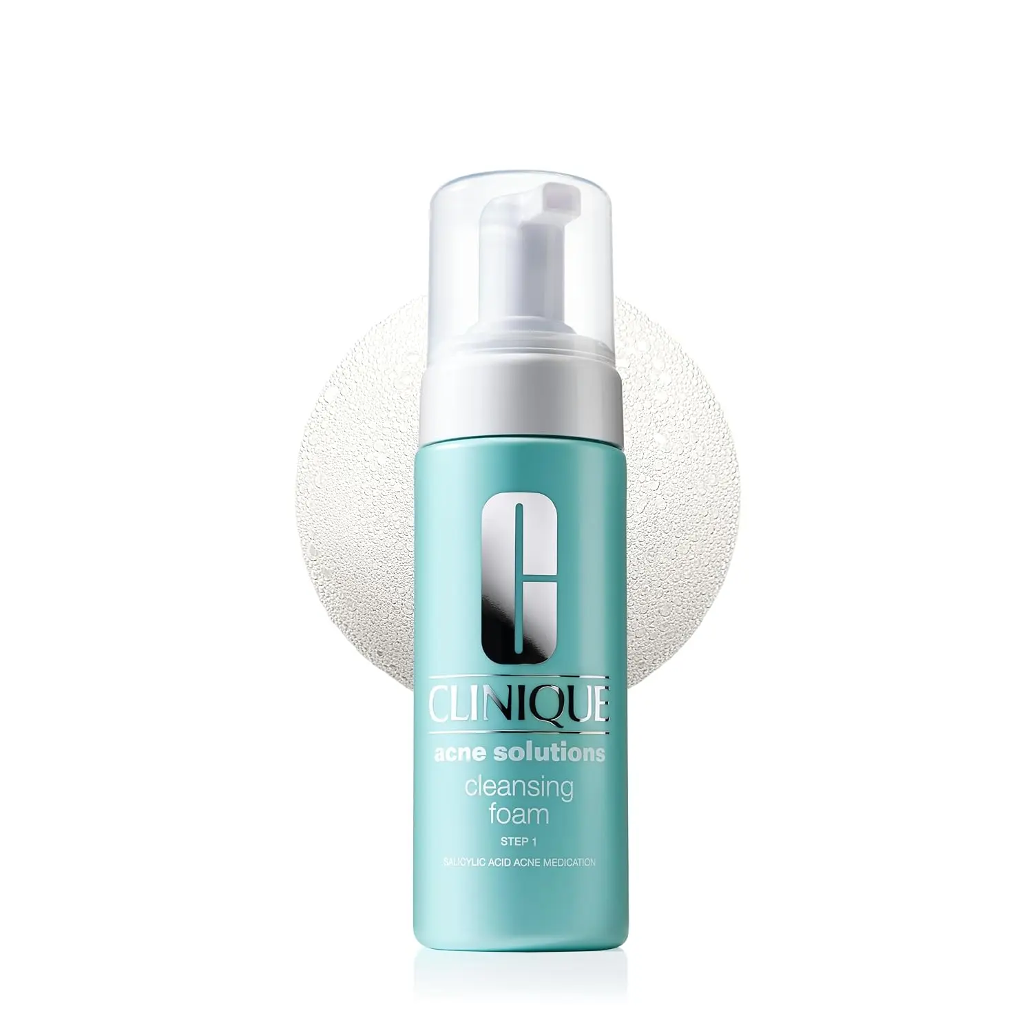 Clinique Acne Solutions Daily Foam Cleanser With 1.5% Salicylic Acid For Very Dry to Oily Skin Types| Prevents Acne + Unclogs Pores