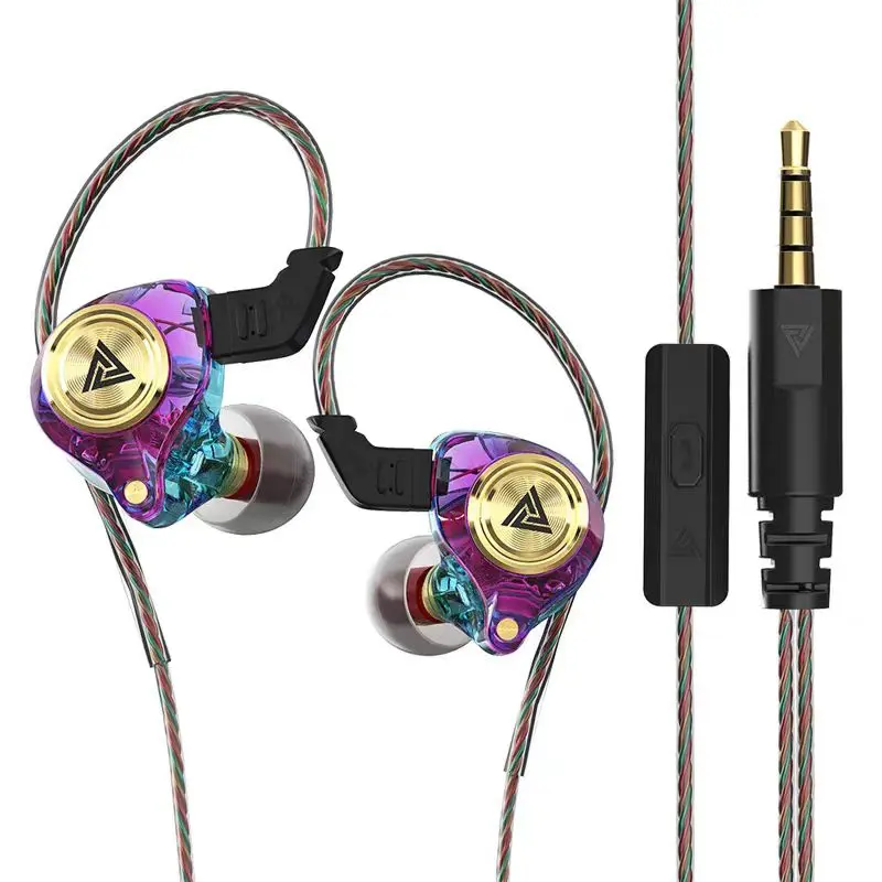 QKZ AK3 Portable Wired In-Ear Headphones with Mic, HiFi Subwoofer & Noise Cancelling, 8D Audio & 3D Stereo Sound for Gaming, Sports, Gym | Heavy Bass Earbuds, Durable In-Ear Monitor Design, High-Fidelity Audio in-ear design earphone gaming earbuds Green