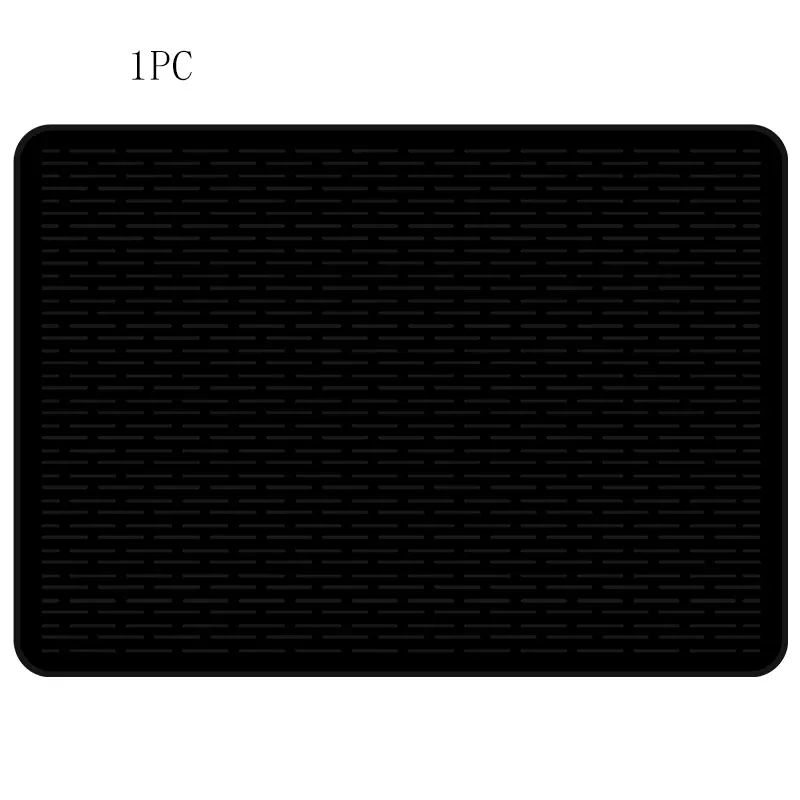 Large Rectangle Silicone Dish Drying Mat, Heat Resistant Non-Slip Kitchen Counter Draining Board, Quick Dry Waterproof Silicone Mat for Tableware, Pots & Cookware
