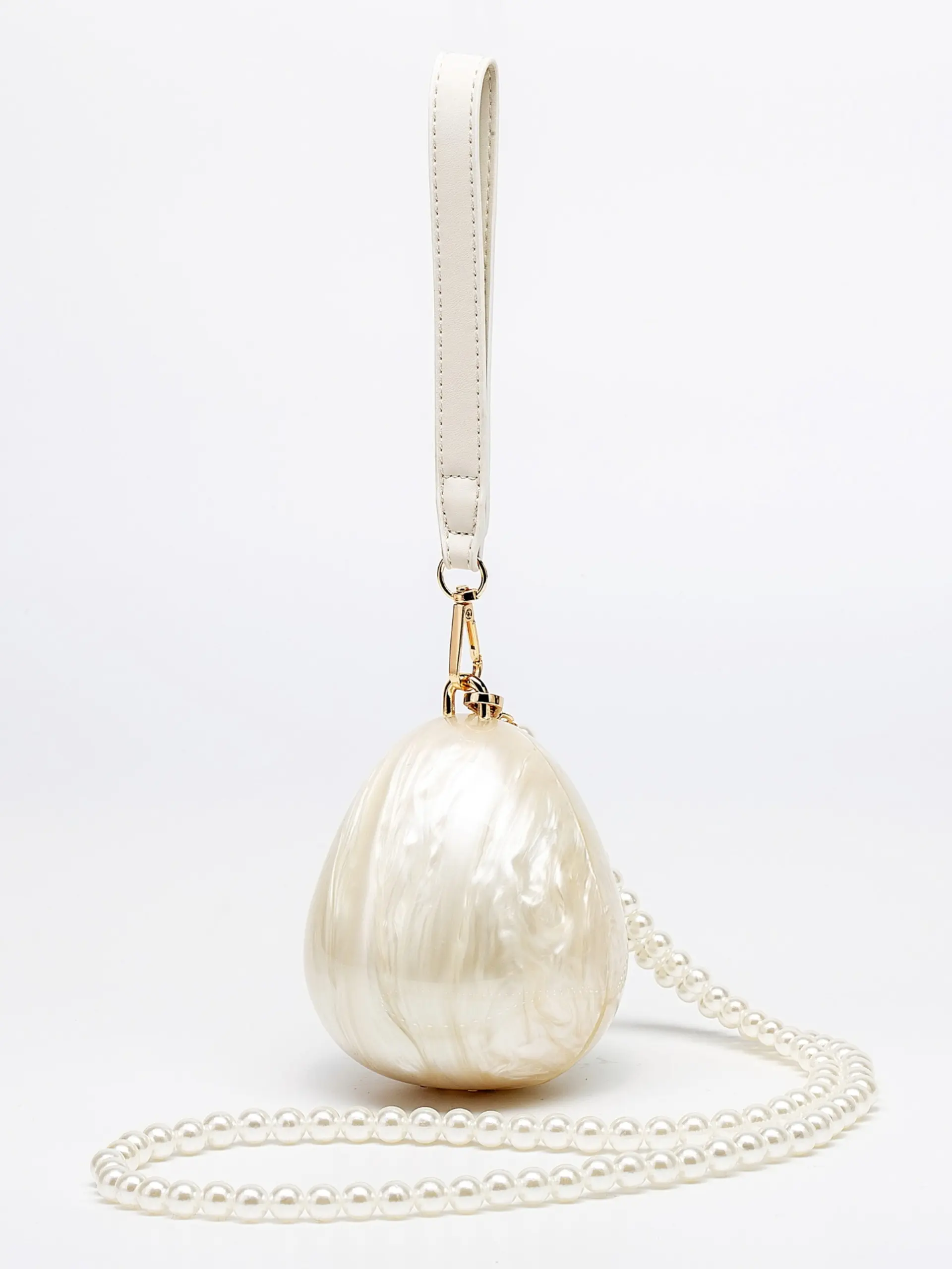 Elegant Pearl Evening Clutch, Trendy Clutch Bag, Vintage Crossbody Shoulder Bag, Acrylic Heart Pattern, Fashion Wedding Handbag, All Seasons, Elegant Stylish Purse