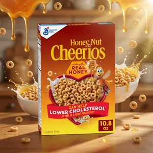 Honey Nut Cheerios, Heart Healthy Gluten Free Breakfast Cereal with Whole Grain Oats, 10.8 oz