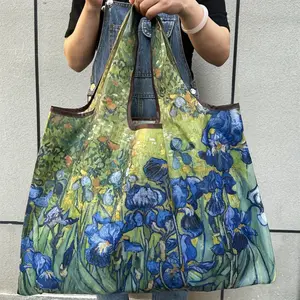 Large Capacity Portable Women's Shoulder Bag, Foldable with Multiple Patterns, Stylish Handbag for Fitness & Shopping, Ideal for Daily, Office & Travel Use, Lightweight Shopping Bag, Fashionable Shopping Bag