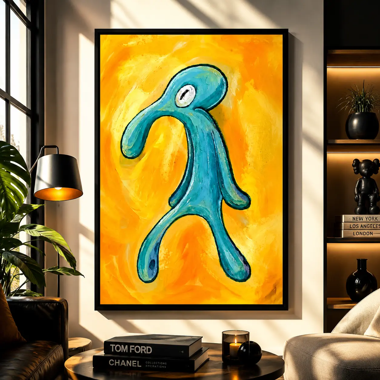 Squidward Modern Canvas Poster Bold And Brash Spongebob Comic Hero Painting Wall Home Decor art, Canvas Wall Art, Cartoon Character Poster, Funny Meme Wall Decor, Kids Room Decor, Dorm Room Decor, Gift for Fans