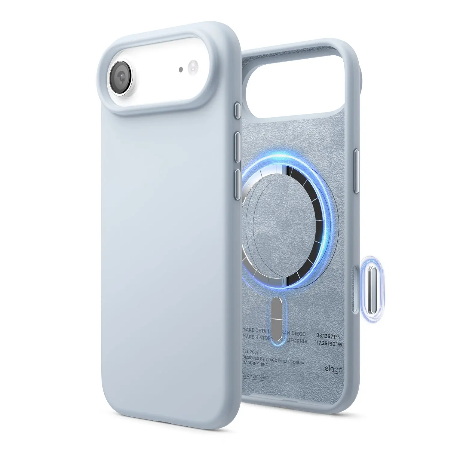[elago Official] Magnetic Silicone Smartphone Case for iPhone Air - Magsafe Compatible, N55 Magnets, Liquid Silicone, Microfiber Lining, Drop Protection, 25 Colorful Wireless Cellphone Handheld Covers, Casing