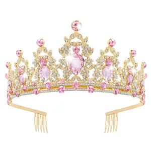 Princess Crown,  Tiaras with Peach   for  Rapunzel Tangled Costume  Women Bride Ladies Girls Birthday Wedding Pageant Prom Quinceanera Homecoming Halloween Party