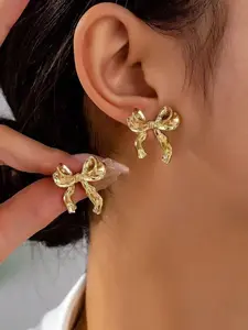 Elegant Bowknot Earrings for Women, Fashionable Earrings, Simple & Lightweight Design, Hypoallergenic, Perfect for Daily Wear, Dates, Parties, Birthday Gift, Elegant Minimalist Earrings