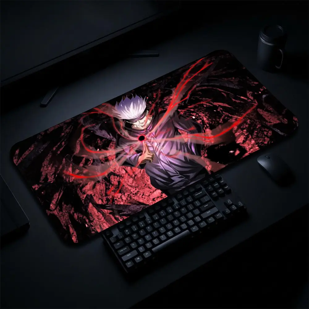 Collection Jujutsu Kaisen Gaming Mouse Pad Personal, Custome, Anime Desk Mat Extended Keyboard Pad Waterproof Non Slip Rubber Base Large Mousepad for PC Gamer Setup Desk Accessories 40x21 Inch,Office Gifts, Decor desktop