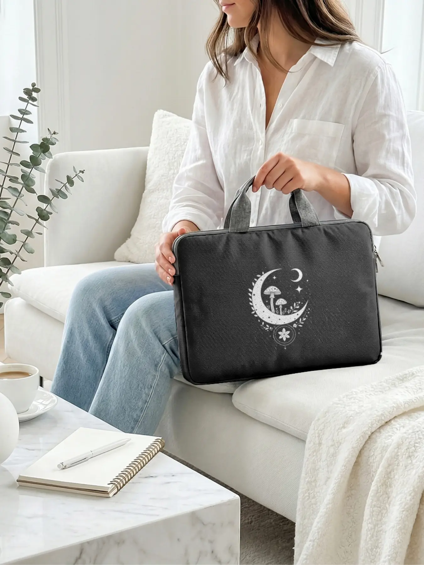 One Ramadan theme printed laptop bag, soft laptop sleeve, suitable for laptop, tablet sleeve, laptop zipper storage bag, Laptop Work Bags