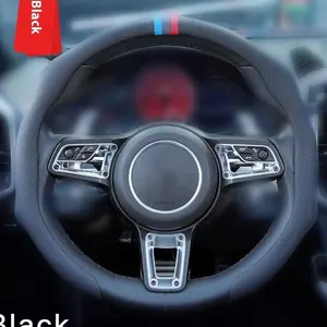 Nappa Leather Steering Cover - Anti-Slip - 5-Min Install - Soft Touch - Viral US Car Pick Universal Steering Wheel Cover