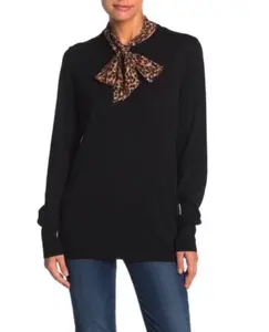 14th & Union Tie Scarf Knit Pullover