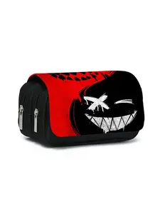 Halloween Pumpkin Pattern Print Double Flip Pen Bag