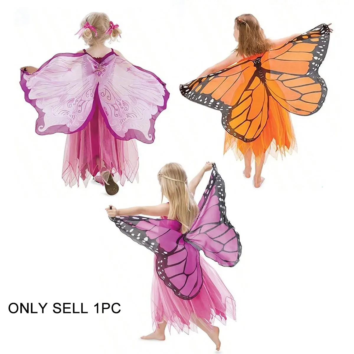 Fairy Angel Butterfly Wings Cape, Festival Party Stage Performance Costume, Kids Halloween Cosplay, Festival Costumes, Costume For Parties