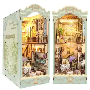 DIY 3D Wooden Book Nook Kit for Unique Home Decor, Handcrafted Bookends and Craft Model Kit, DIY Building Model, Perfect Gift for Any Occasion