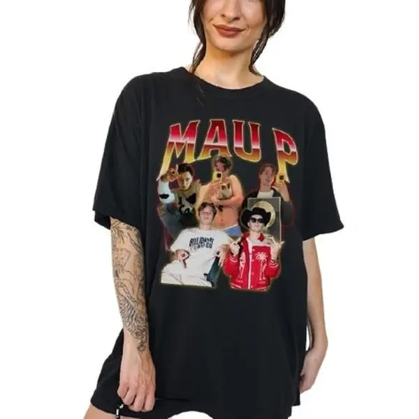 Mau P Bootleg 90's Rap Tee with Dom Dolla & John Summit - Ayo Mau P T-Shirt