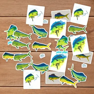 Stickers Pack 20 Pcs Mahi Bottle Mahi Laptop Car Dolphin Luggage Vinyl Fish Bike Bumper Guitar Waterproof Colorful Water Aesthetic Skateboard