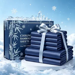 [Memorial Day Sale]MOXHOMO  Bamboo Sheets Set 6 Pcs - Soft Bedding Sets, Cooling Breathable Bedding Set | Hotel Luxury, Super Soft & Smooth, 16" Deep Pocket | Wrinkle/Fade Resistant, Skin Friendly, Bedroom Gift Idea