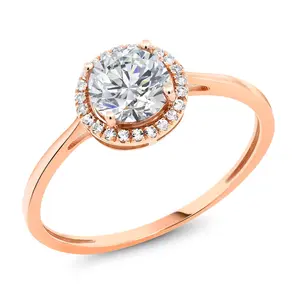 Gem Stone King 1.32 Cttw 10K Gold IGI Certified Lab Grown Diamond Engagement Ring For Women | Center Diamond 1 Ct | D-E Color | VS1-VS2 Clarity | Available In Size 5, 6, 7, 8, 9