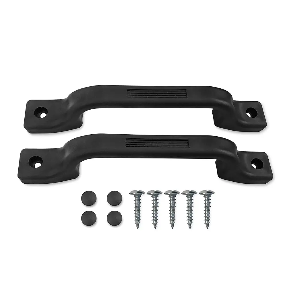 Camp'N Black RV Grab Handle Set For Campers - Sturdy 2-Pack Plastic Handrails For Safety