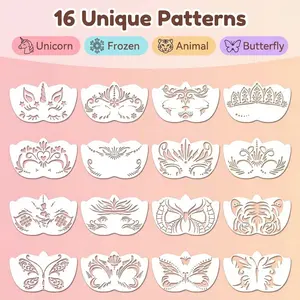 Reusable Stage Makeup Face Painting Templates, Frozen, Perfect Halloween Costume Gift, Ideal for Role-Playing Parties, Christmas Presents