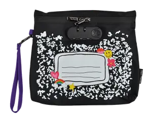 Page's Peaches Smell-Proof Pouch with Activated Carbon Lining 5-Layer Filtration Velcro Flap Locking Zipper & Custom Branding