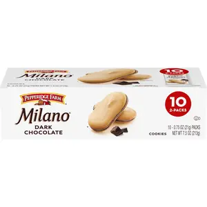 Milano Cookies, Dark Chocolate, 10 Packs, 2 Cookies per Pack