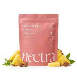 Nectra Intimate Balance Gummies - Kacip Fatimah, Manjakani, Slippery Elm & 10B CFU Probiotics for Intimate Balance & Confidence Natural Dietary Supplement Healthcare