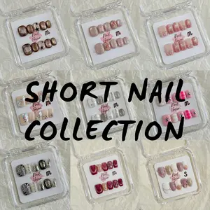 NailHaven| short nail collection |handpainted cute designs | short nails | acrylic press-on| fake nails |Handmade | high quality Press on nails 10 pcs|reusable nails|nail art|nail charm|handmade press ons|uña sacri lic as