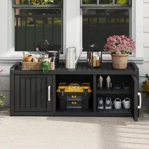 Outdoor Shoe Cabinet – Waterproof, Durable & Spacious Storage, Weatherproof, Rust-Resistant, Garden, Patio, Porch Organizer-Christmas Gifts