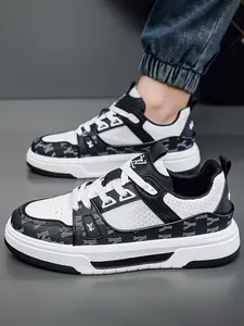 2026 New Men's Trendy Platform Sneakers, High-quality Leather and Mesh Sneakers, Breathable, Comfortable, and Heel-boosting Design, Suitable for Everyday Casual Outings, Urban Youth's Commute and Shopping.