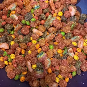 Mexican Candy Mix Covered in Spicy Mix Sweet and Spicy Treat for Unique Flavor Experience Simple Delightful Candy Snack