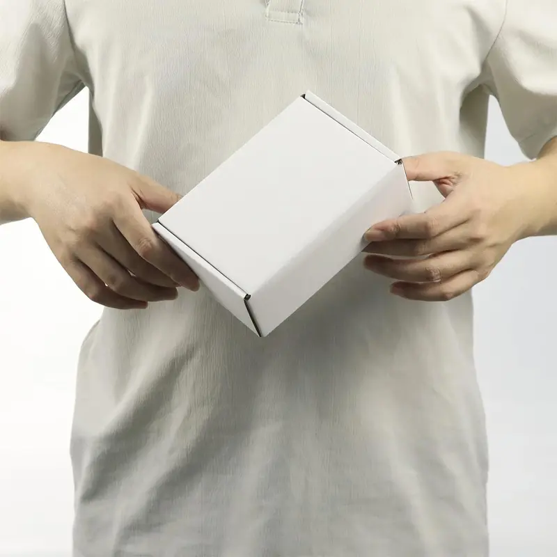 Corrugated Material Mailer Boxes, 10-Pack Small White Durable Postal Supplies Packaged Set (6x4x2 in) for Small Business Packaging & Gift Mailing