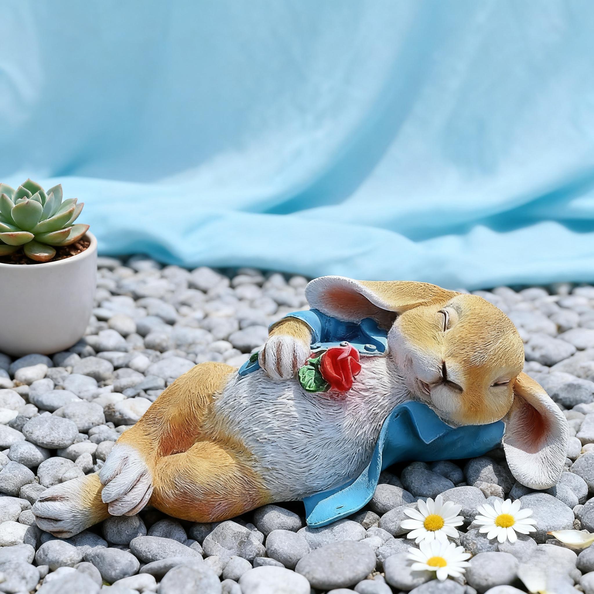 Easter Bunny Statue Party Decorations Outdoor Garden Yard Ornaments Cute Bunny Crafts Home Desktop Holiday Decor Hyperrealistic Healing Styling Resin Material Waterproof Sunscreen Easter Bunny Statue Party Decorations Outdoor Garden Yard Ornaments Cute Bunny Crafts Home Desktop Holiday Decor Hyperrealistic Healing Styling Resin Material Waterproof Sunscreen