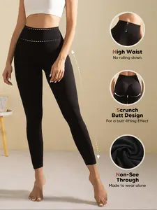 High-Waist Butt Lift High Stretch Gym Workout Leggings, Scrunch Back Design, No-Roll Waist, Non-See-Through, High-Compression Workout Tights
