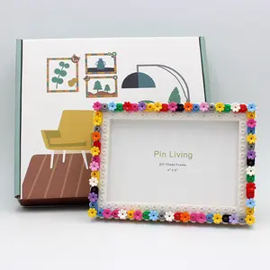 Brick Frame Small Garden DIY Handmade Photo Frame Display Gift Compatible Lego Wall Hanging Decor, Creative Craft Kit, Picture Frame