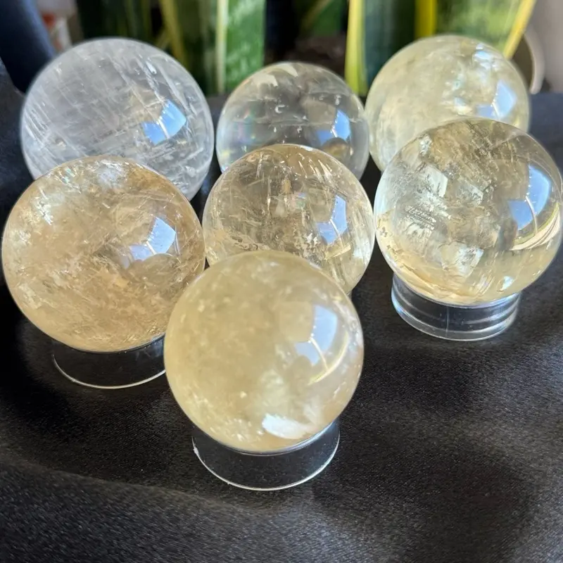 Honey Calcite Spheres Honey Calcite Spheres