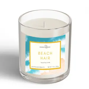 Beach Hair | Soy Candle | Scented Candle | Salty Ozone | Citrus | Violet | Musk | Gifts for Everyone | Gift for Her | Gift for a friend