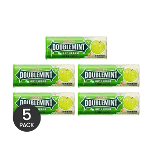 DOUBLEMINT Sugar-Free Mint Candy, Apple Mint Flavor, 5 Packs (23.8g Each) - Bulk Value Pack