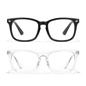 2026 New Computer Square-framed Glasses Computer TV Phones Glasses Fashion Glasses For Men Women,Clear Gaming Glasses Lenses blue light glasses